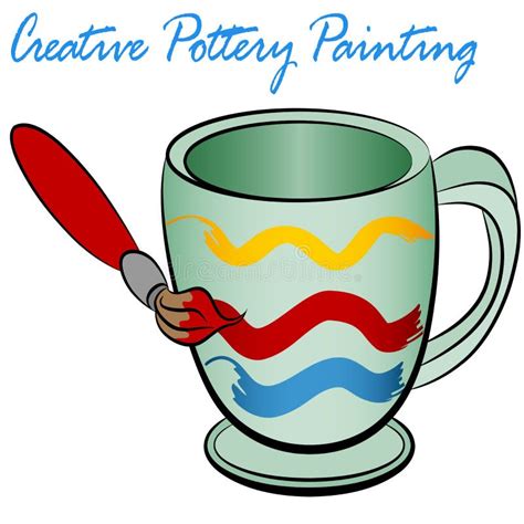 Creative Pottery Painting Stock Vector Illustration Of Custom 23855643