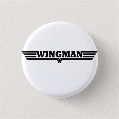 Wingman Wings Logo 3 Cm Round Badge Uk