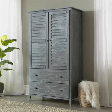 modern farmhouse armoire wardrobe closet dresser storage organizer solid wood gy 899 99 picclick