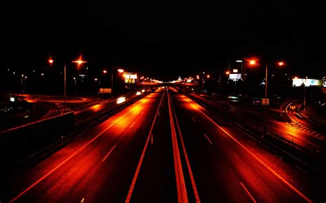 Highway At Night Wallpapers On Wallpaperdog