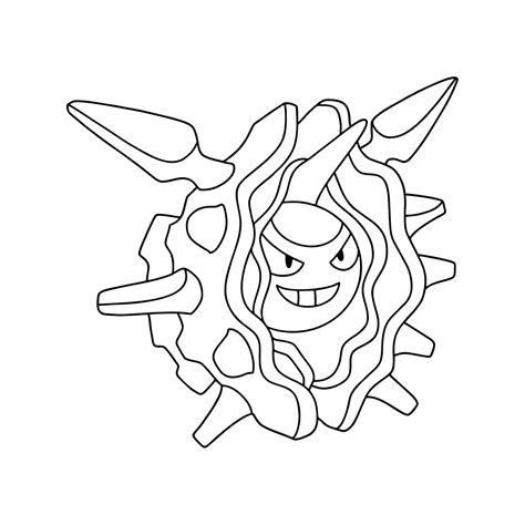 Målarbild Pokémon Xy Cloyster Coloring For