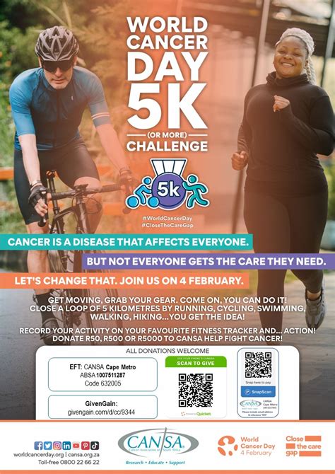 world cancer day cansa cape metro 5km event challenge cansa the cancer association of
