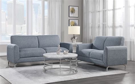 Homelegance Furniture Venture 3pc Living Room Set In Blue All Living