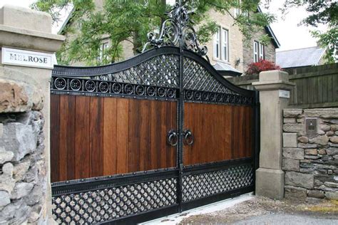 Impressive wrought iron gates defining landscaping designs: Iron Gates, Custom Wrought Iron Gates, Side Driveway Gates ...