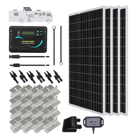 Renogy 400 Watt Monocrystalline Solar RV Kit With 30 Charger