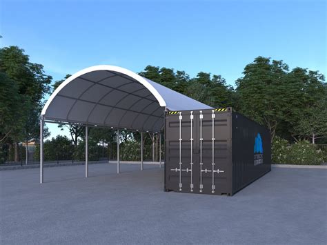 20 X 40ft Container Dome Shelters 6 X 12m Incl Back Wall
