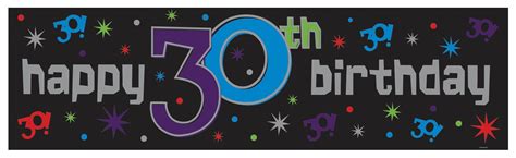 30th Birthday The Party Continues Banner 1 Ct 30th Birthday