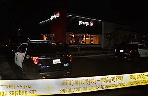 19 year old crashes into wendy s after vehicle to vehicle panorama city shooting daily news