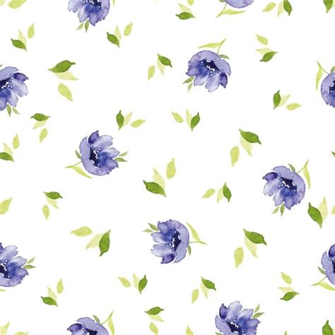 Seamless Pattern Watercolor Flowers Stock Vector Image By ©karma15381
