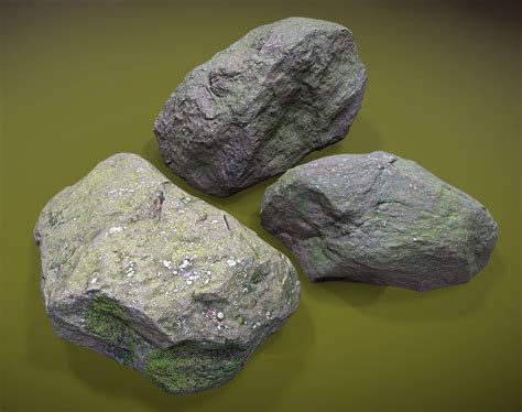 Mossy Stones 3d Model Cgtrader