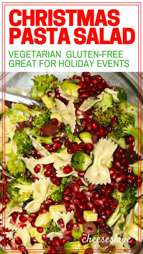 The flavor of this pasta salad is so good, your guests will keep coming back for more. Christmas Pasta Salad - Cheeseslave