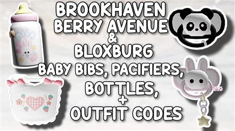 Baby Bibs Slippers And Outfit Codes For Brookhaven Berry Avenue