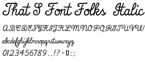 Thats Font Folks Italic Font