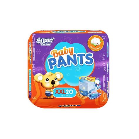 Super Twins Baby Pants Diaper Big Pack Xxl 20s 1 Free Pad