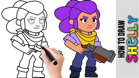 Thanks, guys, if you like this fan art, please share it with your friends! How To Draw Shelly From Brawl Stars ★ Cute Easy Drawings ...