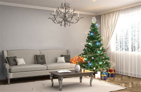 Contact us to publish a zoom background on our site. Image New year lounge sitting room 3D Graphics Christmas ...