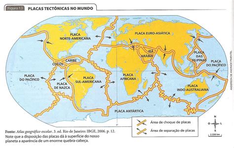 Mapa Mundi As Placas Tectonicas