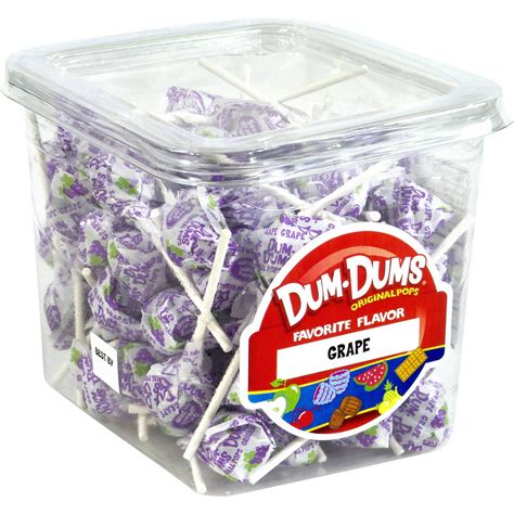 Dum Dums Original Pops Grape Lollipops 68 Count 1 Lb