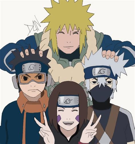 Team Minato Minato Kakashi Obito And Rin This Took Me 4 Hours To