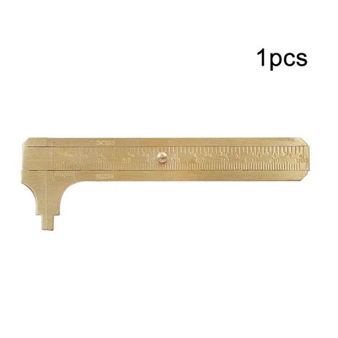 Portable Brass Caliper Pure Copper Vernier Dual Scale Measuring Ruler