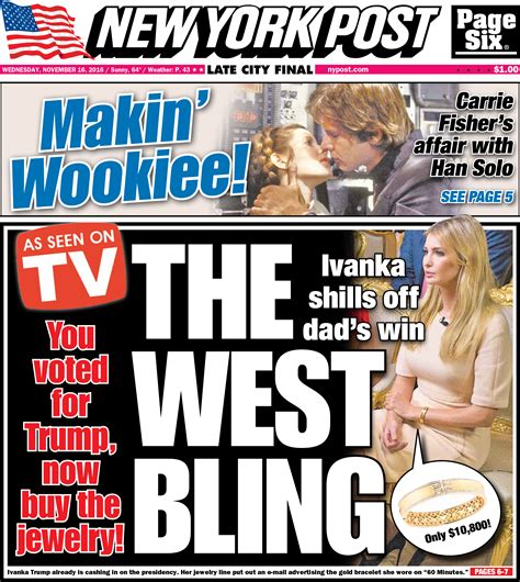 Ny Post Cover For New York Post