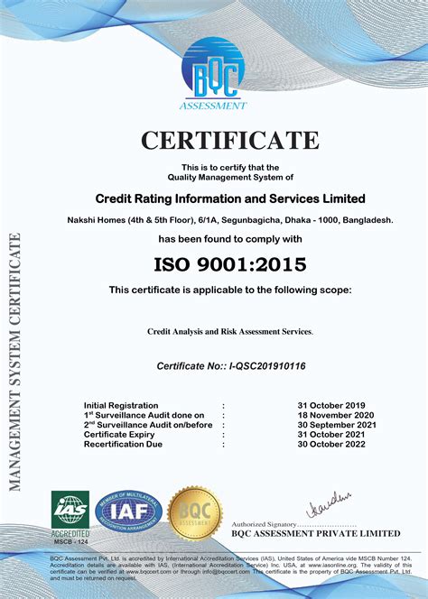 Crisl Crisl Renews Iso 9001 2015 Certification