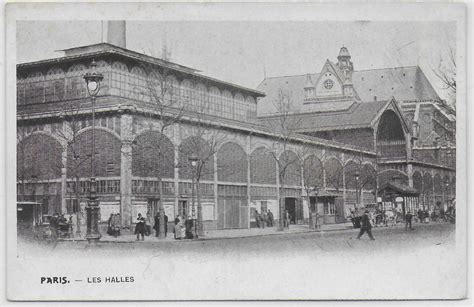 Les Halles Paris France Vintage Postcard Etsy Old Photos Vintage