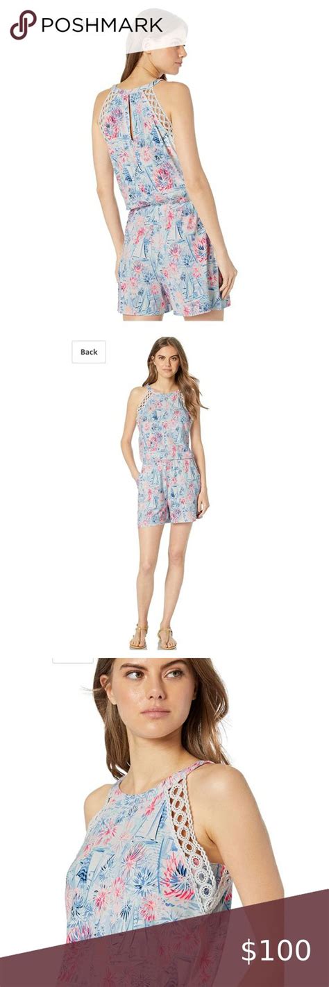 NWT Lilly Pulitzer Women S Lala Romper SZ XL Clothes Design Halter