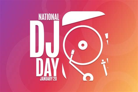 Premium Vector National Dj Day January 20 Holiday Concept Template