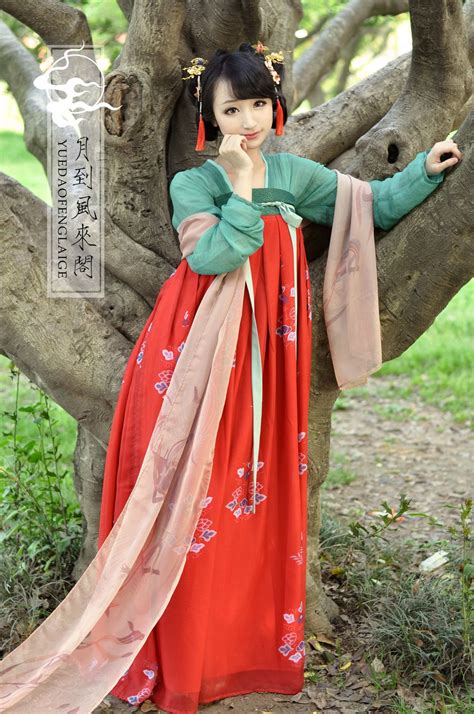 Hanfu, the tang suit, qipao/cheongsam, zhongshan suit, history, basic styles and chinese clothing features. Tang Dynasty Hanfu Ruqun | East asian fashion, Hanfu ...