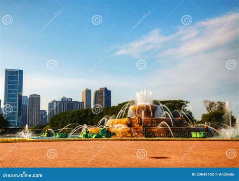 Chicago Downtown Cityscape Stock Photo Image Of Blue 33648452