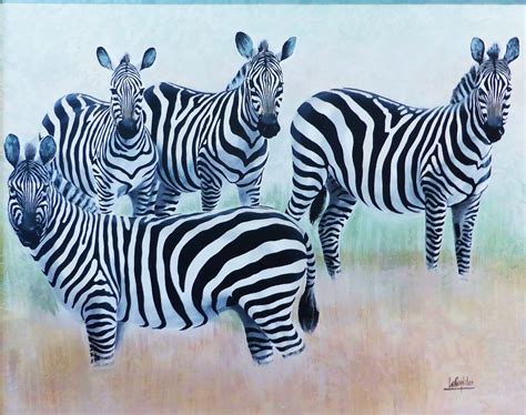 Michael Thomas Lee Reynolds Zebra Painting