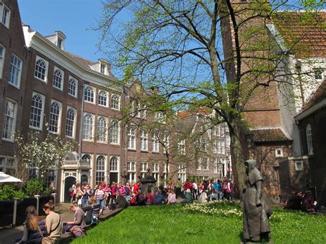 Courtyard And Chapel Of Begijnhof Europe Travel I Amsterdam Street View