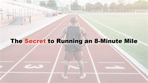 How To Run A Sub 8 Minute Mile Youtube
