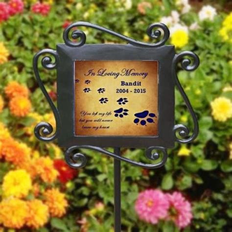 Personalized Pet Memorial Garden Stake In Loving Memory Dog