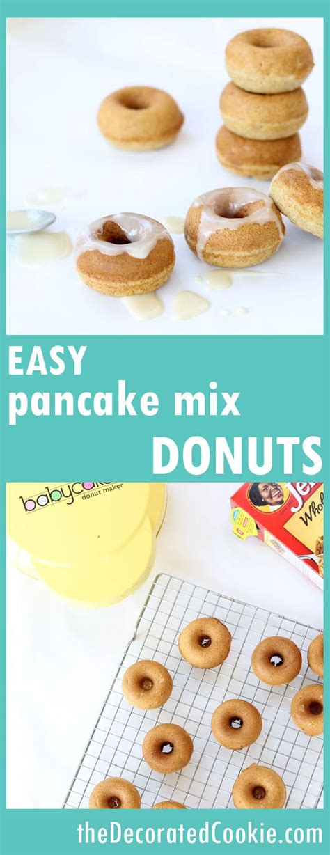 Pancake Mix Donuts In The Babycakes Donut Maker Easy Breakfast Idea