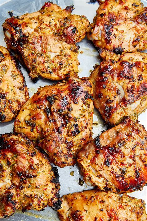 Chicken thighs have plenty of flavour and work perfectly when roasted or served in a delicious sauce. Succulent Grilled Skin-On Chicken Thighs - i FOOD Blogger
