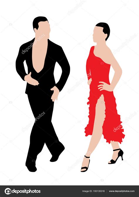 Dance Couple Silhouettes Stock Illustration By ©orfeev 193135316