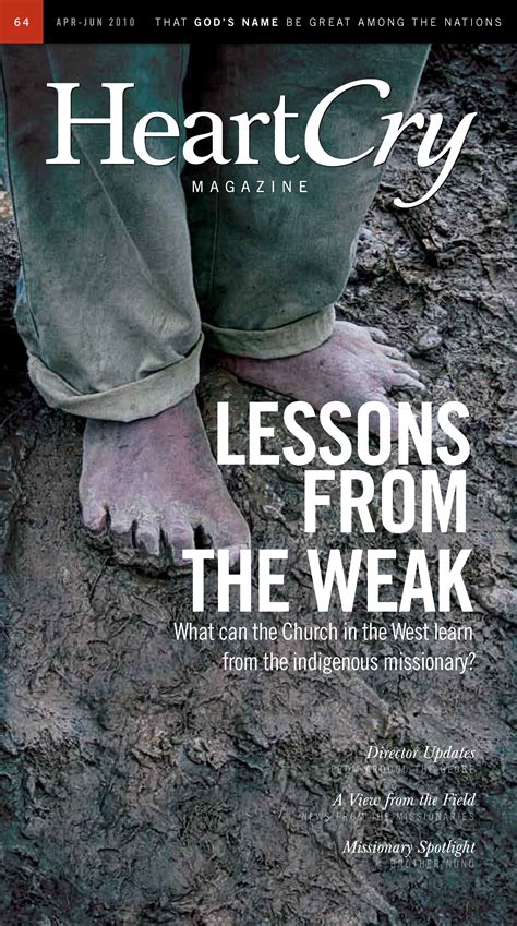 Lessons From The Weak Heartcry Missionary Society