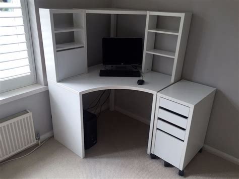 Free delivery and returns on ebay plus items for plus members. IKEA MICKE Corner workstation in white with matching ...