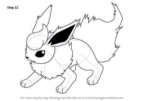 Step by Step How to Draw Flareon from Pokemon : DrawingTutorials101.com