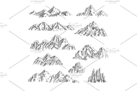 It is both easy and can give a very calming effect on those who create it and look at it. Mountains sketch. Outdoor wild (2020) | Mountain sketch, Sketches, Landscape sketch