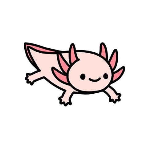 Axolotl Sticker By Littlemandyart In 2021 Cute Little Drawings Cute