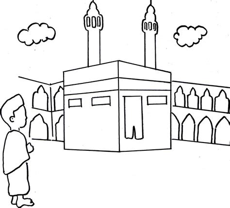 Mewarnai Gambar Islami Untuk Tk Mewarnai Islami Anak Kakbah Paud 2023
