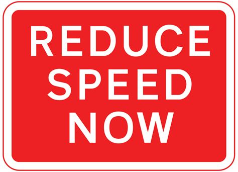Reduce Speed Now Sign Theory Test