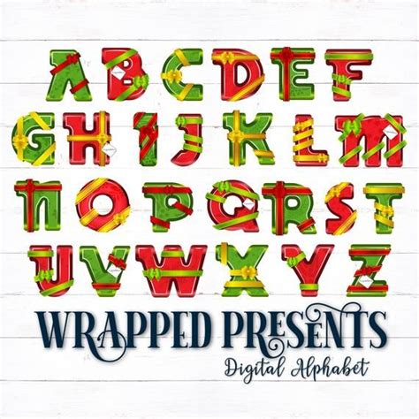 Printable Digital Alphabet Letters T Wrapped Letters Etsy In 2021
