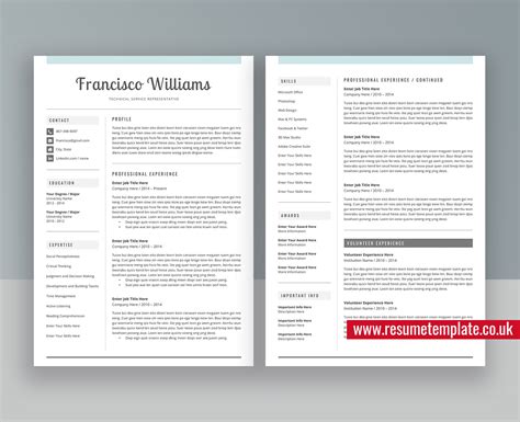 Make sure you search the job microsoft word comes with plenty of simple, functional ones you can use. Modern CV Template for MS Word, Simple Resume, Fully ...