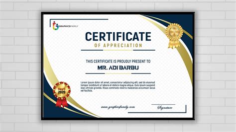 Certificate Design Template Psd Sample Templates