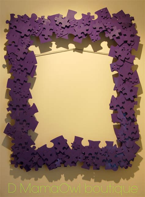 Upcycled Puzzle Pieces Frame Puzzle Piece Picture Frames Wood Picture