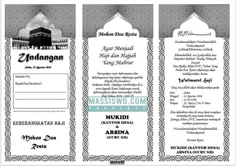 Contoh Desain Undangan Haji Walimatussafar Contoh Desain Banner Spanduk Images